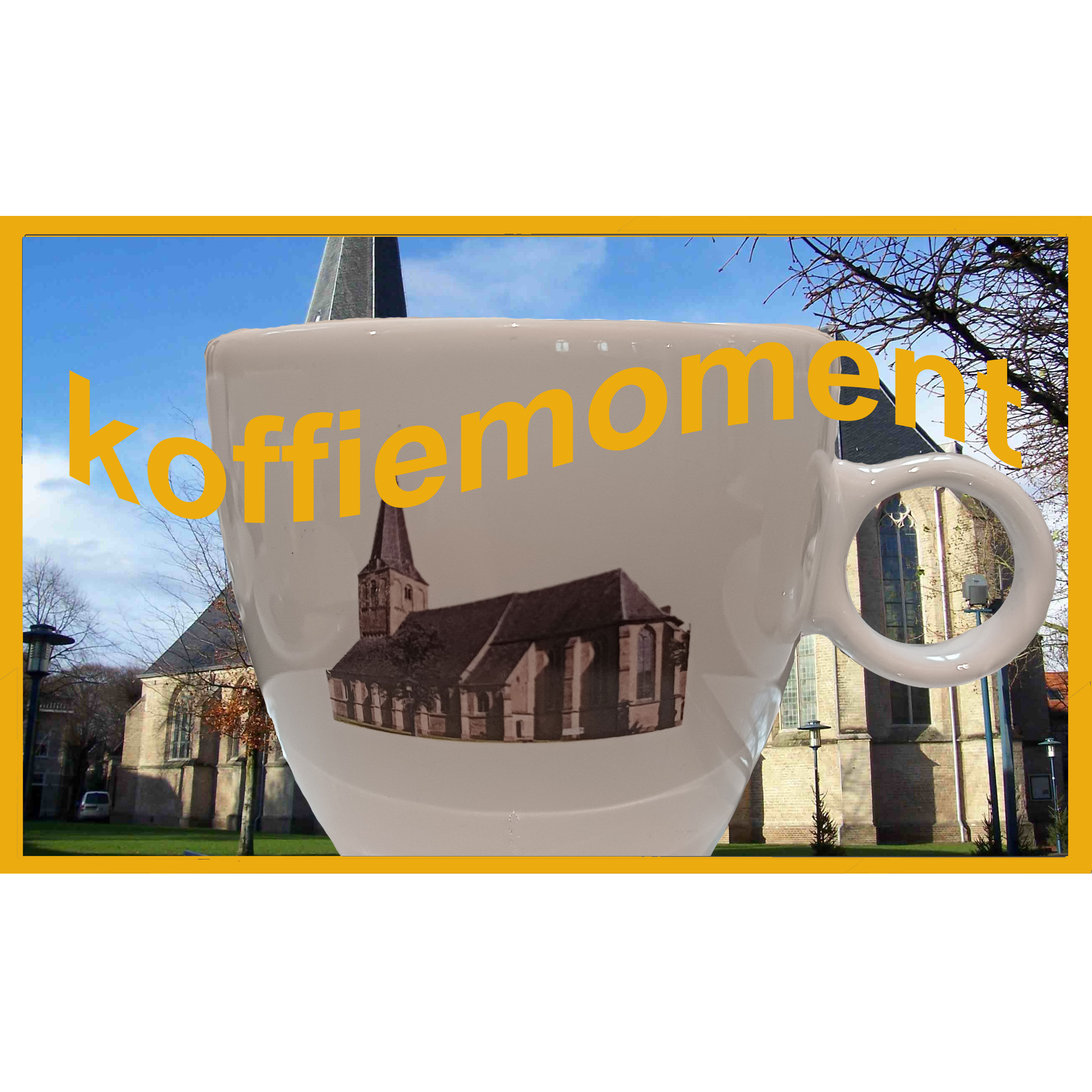 koffiemoment goudkleurigkader
