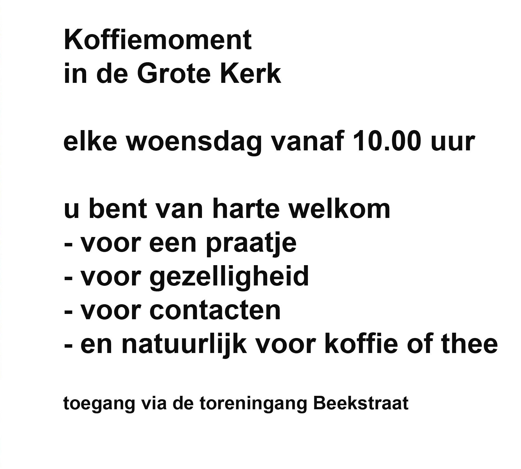 tekst koffiemoment